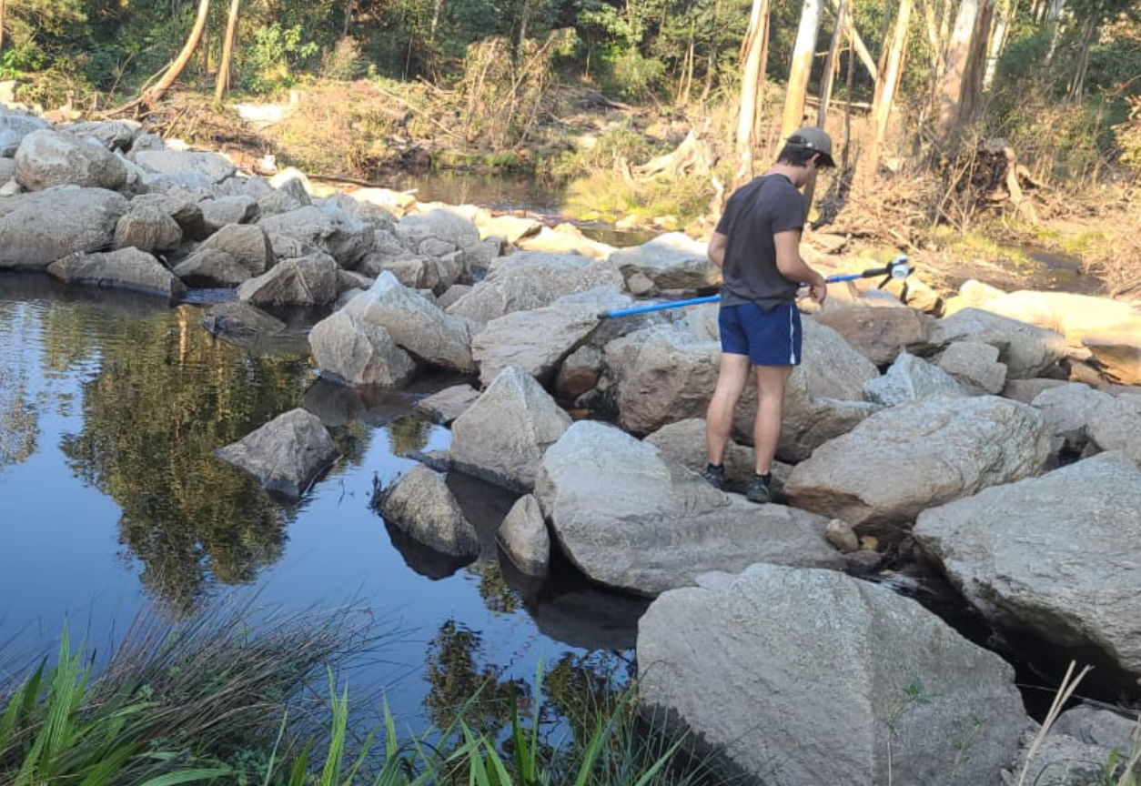 GARDAG  collecting water samples from the rivers to test toxicity of the water